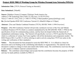 Project: IEEE P802.15 Working Group for Wireless Personal Area Networks (WPANs) March 2000  doc.: IEEE 802.15-00/063r0  Submission Title: [TTCN, Protocol Testing on Steroids!] Date.