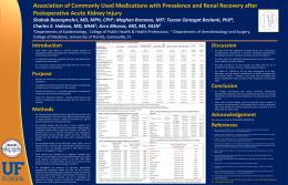 Association of Commonly Used Medications with Prevalence and Renal Recovery after Postoperative Acute Kidney InjuryCPH ; MS ;  Shahab Bozorgmehri, MD, MPH, Meghan Brennan,2 Charles.