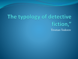 Tzvetan Todorov  Tzvetan Todorov discusses genre and then uses his  discussion of genre to discuss literature and how genre creates literature.