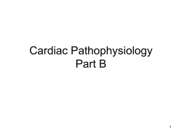Cardiac Pathophysiology Part B Heart Failure • The heart as a pump is insufficient to meet the metabolic requirements of tissues. • Can be.