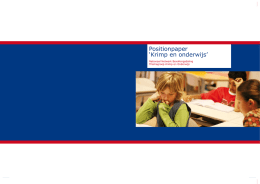 Positionpaper Krimp en Onderwijs