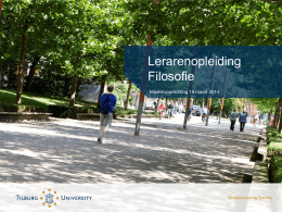 Presentatie lerarenopleiding filosofie
