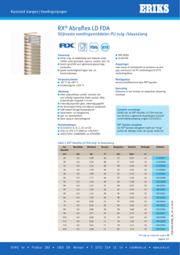 Polyurethaan zuigslang RX® Abraflex LD FDA Slijtvaste