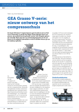 GEA Grasso V-serie: nieuw ontwerp van het compressorhuis