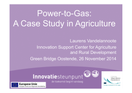 Power-to-Gas: A Case Study in Agriculture