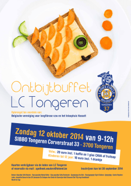 Affiche ontbijtbufet - Belgische vereniging voor longfibrose vzw