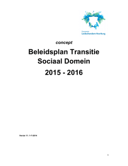 1 Concept Beleidsplan transitie sociaal domein LV 1 juli def