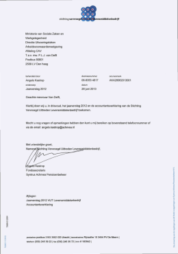 Postbus 90801 2509 LV Den haag 06-8353 4617 - SZW