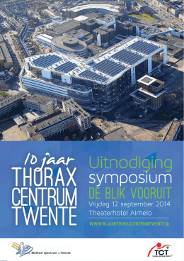 Download de uitnodiging (pdf) - 10 Jaar Thoraxcentrum Twente