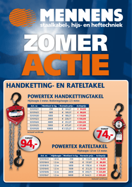 HANDKETTING- EN RATELTAKEL