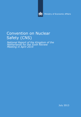 "Convention on Nuclear Safety: National Report for