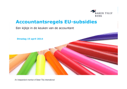 Accountantsregels EU-subsidies