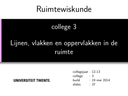 Ruimtewiskunde - Universiteit Twente
