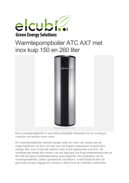 Warmtepompboiler ATC AX7 met inox boiler 260 liter