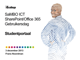 Studentportaal - ID College - saMBO-ICT