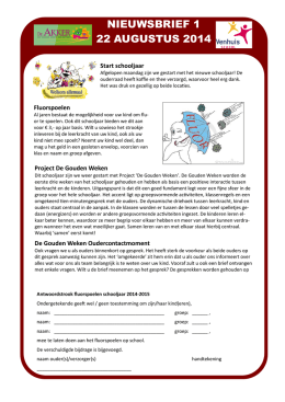 nieuwsbrief 1 22 augustus 2014