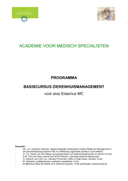 Programma Erasmus MC 2014-2015