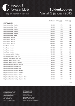 Solden Vanaf 3-01-2015 - twaalf
