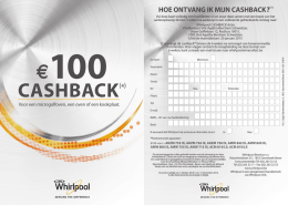 Whirlpool Cashback € 100