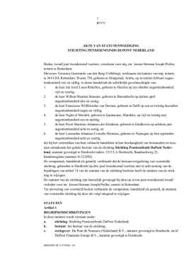 1 JP/VV AKTE VAN STATUTENWIJZIGING STICHTING