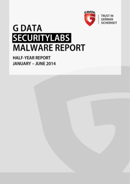 G DATA Malware Report H1 2014