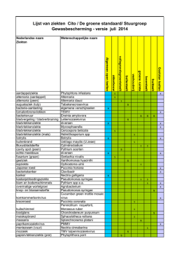 Examenlijsten herkenning ziekten (juli 2014)