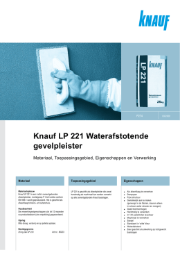 Knauf LP 221 Waterafstotende gevelpleister