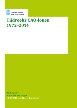 Tijdreeks CAO-lonen 1972-2014