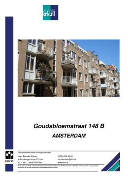 Goudsbloemstraat 148 B AMSTERDAM