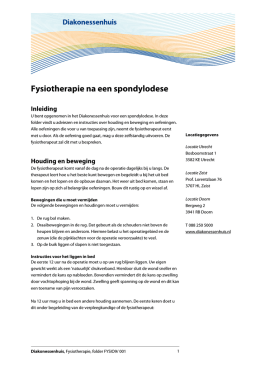 Fysiotherapie na een spondylodese Inleiding