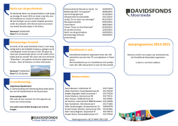 Jaarprogramma 2014-2015 Davidsfonds Moorslede