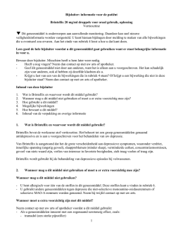 1 Bijsluiter: informatie voor de pati&euml;nt Brintellix 20 mg/ml