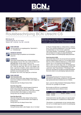 Routebeschrijving BCN Utrecht CS