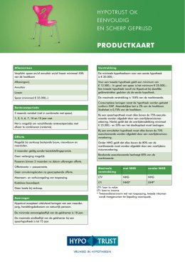 Productkaart Hypotrust OK Hypotheek 2014_01