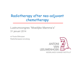 Radiotherapie na neoadjuvante therapie