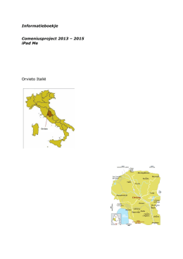 Informatieboekje Comeniusproject 2013 – 2015 iPad Me Orvieto Italië