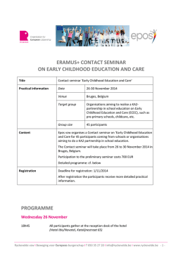 eramus+ contact seminar on early childhood education and care