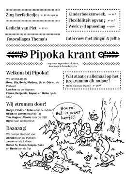 Pipoka Krant augustus - december 2014