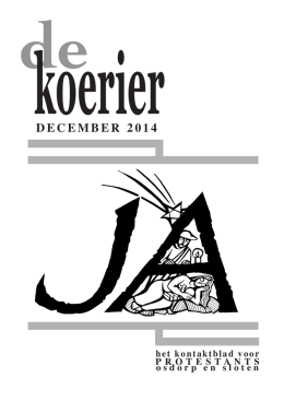 DECEMBER 2014 - Protestantse wijkgemeente Osdorp Sloten