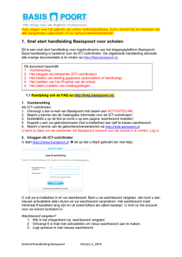 1. Snel start handleiding Basispoort voor scholen