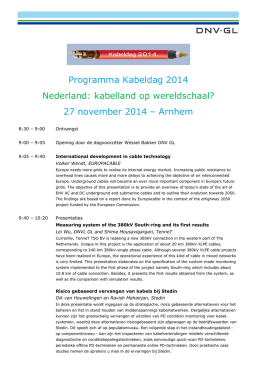 Programma Kabeldag 2014 Nederland: kabelland op