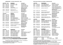LESROOSTER GV Orion Putten 2014 &ndash; 2015 LESCODE TIJD