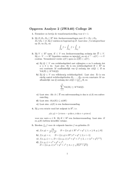 Opgaven Analyse 2 (2WA40) College 28