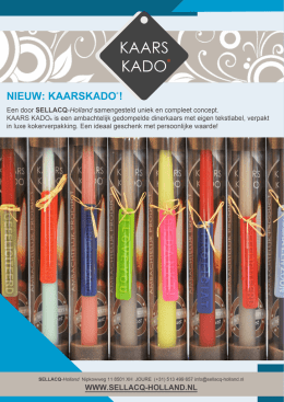 Bekijk hier de folder van KAARSKADO - Sellacq