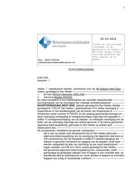 1 STATUTENWIJZIGING 61817/PS Annexen: 1