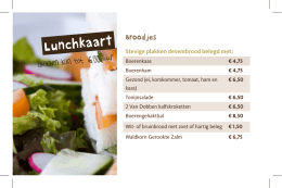Lunchkaart - Beerze Bulten