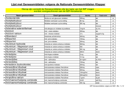 De SZF-Geneesmiddelenlijst volgens de NGK