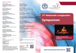 Eerste aankondiging - 17e Nationale Longkanker Symposium