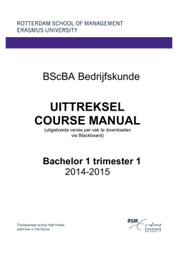 BKB0005 Primaire Processen - Rotterdam School of Management