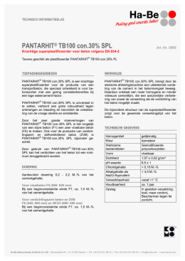 TI PANTARHIT TB100 con.30% SPL - Superplastificeerder - ha